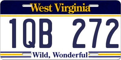 WV license plate 1QB272