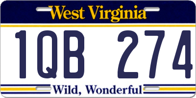 WV license plate 1QB274