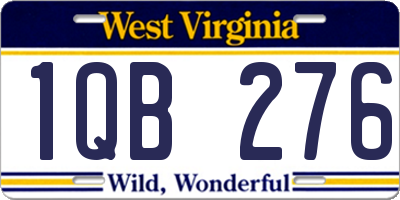 WV license plate 1QB276