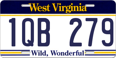 WV license plate 1QB279