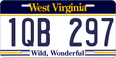 WV license plate 1QB297