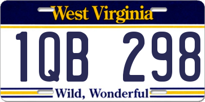 WV license plate 1QB298