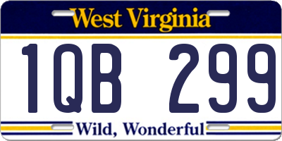 WV license plate 1QB299