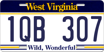 WV license plate 1QB307