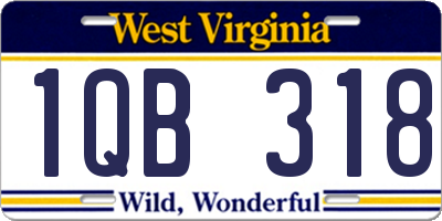 WV license plate 1QB318