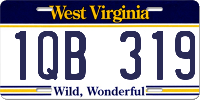 WV license plate 1QB319