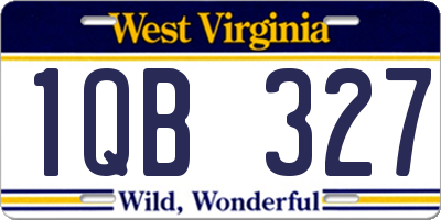 WV license plate 1QB327
