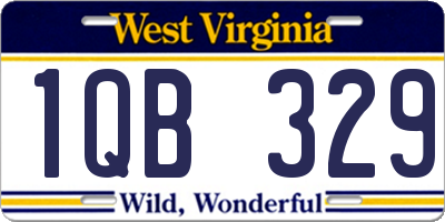 WV license plate 1QB329