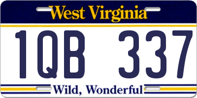 WV license plate 1QB337