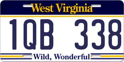 WV license plate 1QB338