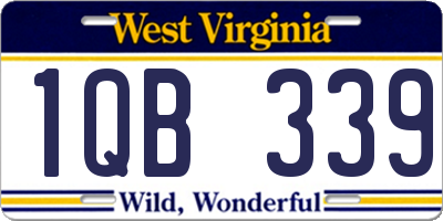 WV license plate 1QB339