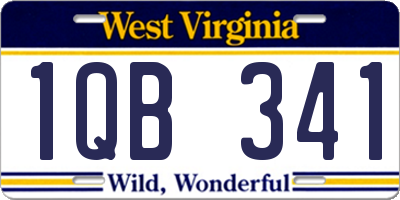 WV license plate 1QB341
