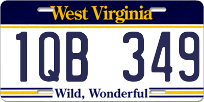 WV license plate 1QB349