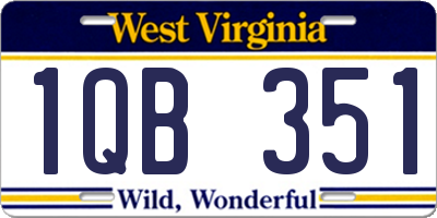 WV license plate 1QB351