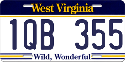 WV license plate 1QB355