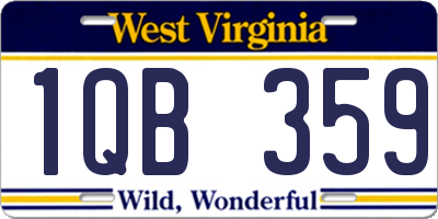 WV license plate 1QB359