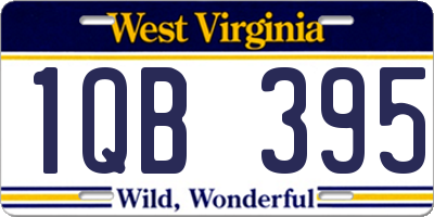 WV license plate 1QB395