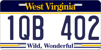 WV license plate 1QB402