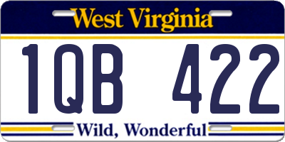 WV license plate 1QB422