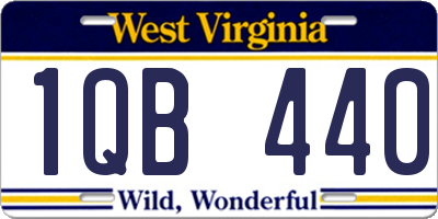 WV license plate 1QB440