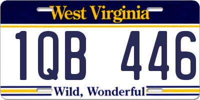 WV license plate 1QB446