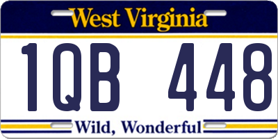 WV license plate 1QB448