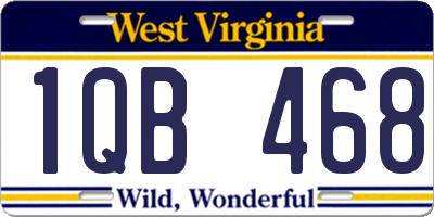 WV license plate 1QB468