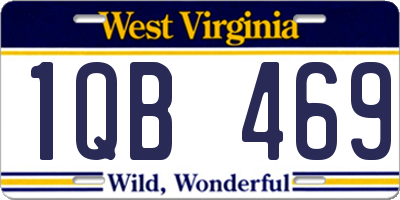 WV license plate 1QB469