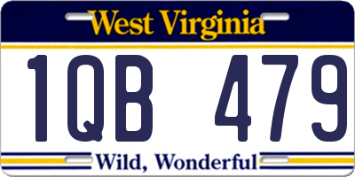 WV license plate 1QB479