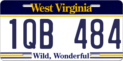 WV license plate 1QB484