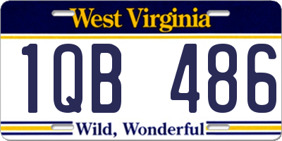WV license plate 1QB486