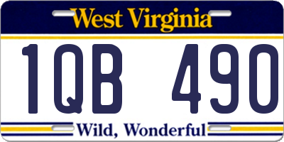 WV license plate 1QB490