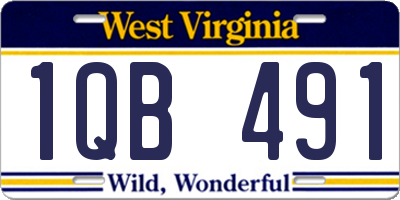 WV license plate 1QB491