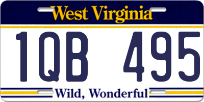WV license plate 1QB495
