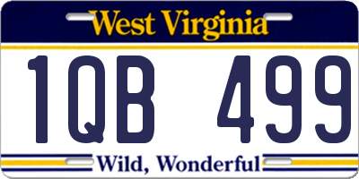 WV license plate 1QB499