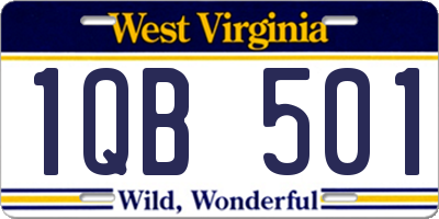 WV license plate 1QB501