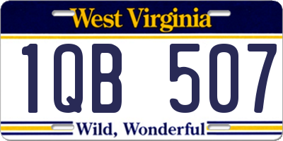 WV license plate 1QB507