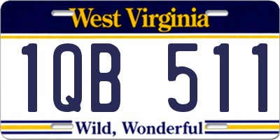 WV license plate 1QB511