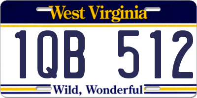 WV license plate 1QB512