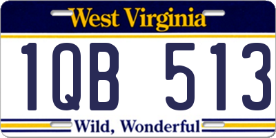 WV license plate 1QB513