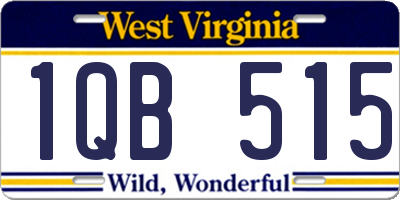 WV license plate 1QB515