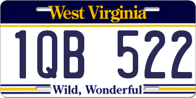 WV license plate 1QB522