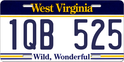 WV license plate 1QB525