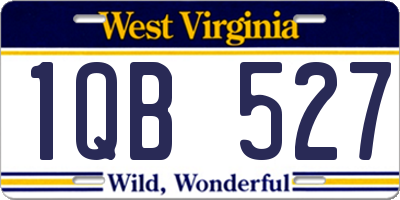 WV license plate 1QB527