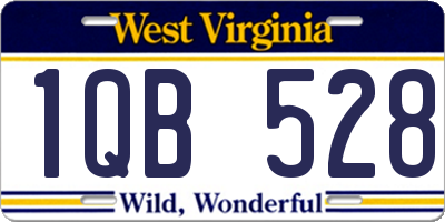 WV license plate 1QB528