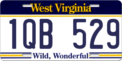 WV license plate 1QB529
