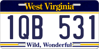 WV license plate 1QB531