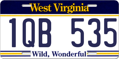 WV license plate 1QB535