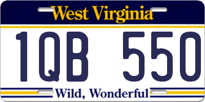 WV license plate 1QB550