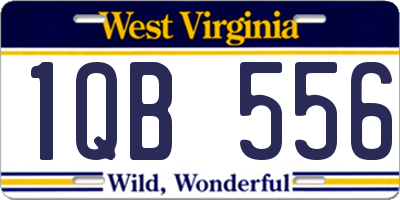 WV license plate 1QB556
